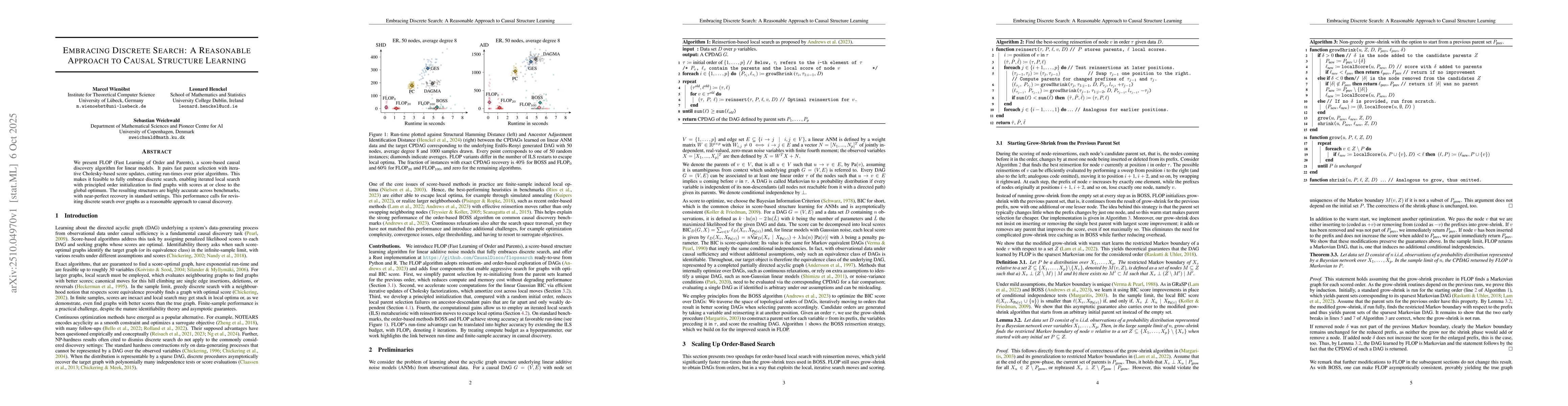 Thumbnail for Embracing Discrete Search: A Reasonable Approach to Causal Structure
  Learning