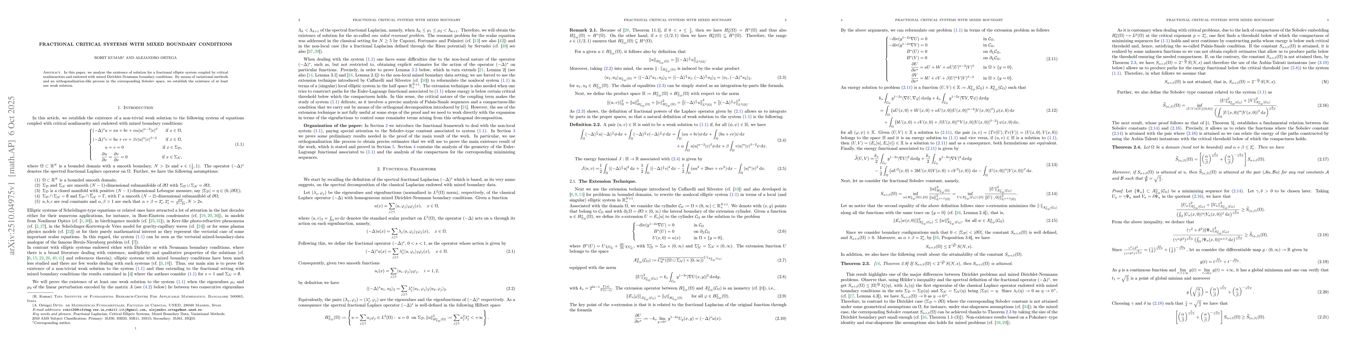 Thumbnail for Fractional critical systems with mixed boundary conditions
