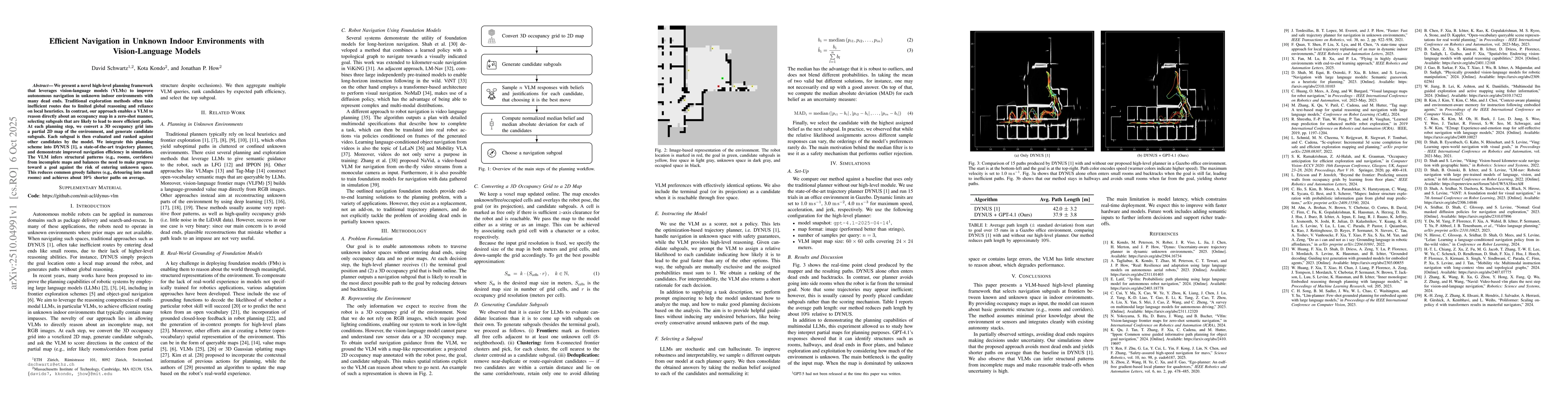 Thumbnail for Efficient Navigation in Unknown Indoor Environments with Vision-Language
  Models