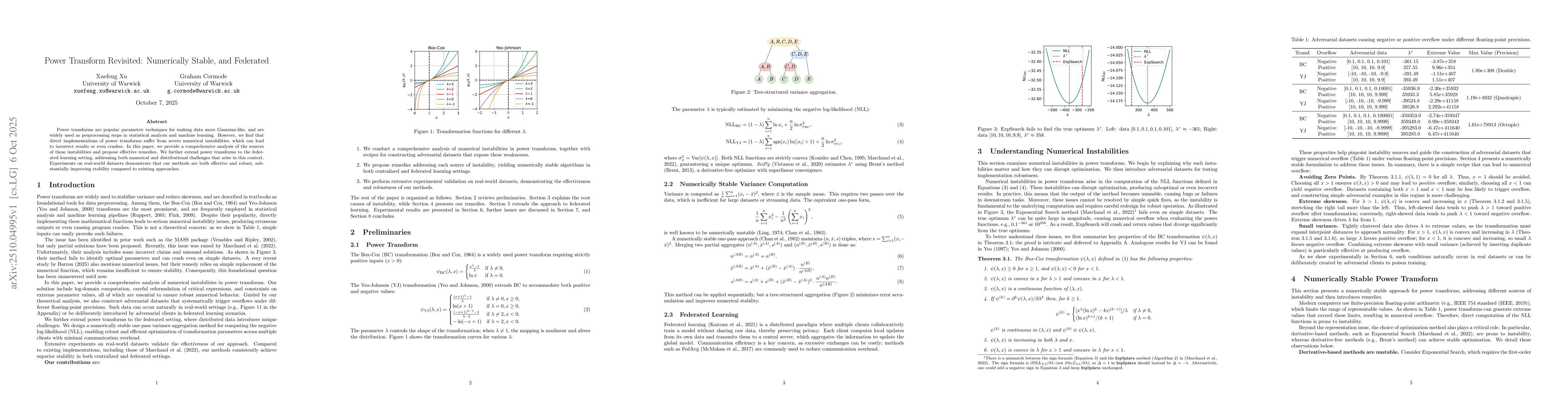 Thumbnail for Power Transform Revisited: Numerically Stable, and Federated