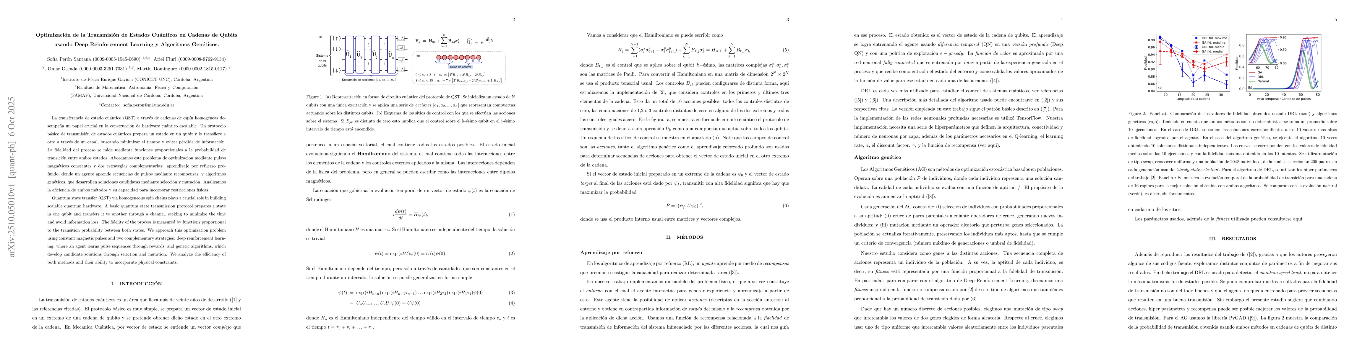 Thumbnail for Optimización de la Transmisión de Estados Cuánticos en Cadenas de
  Qubits usando Deep Reinforcement Learning y Algoritmos Genéticos