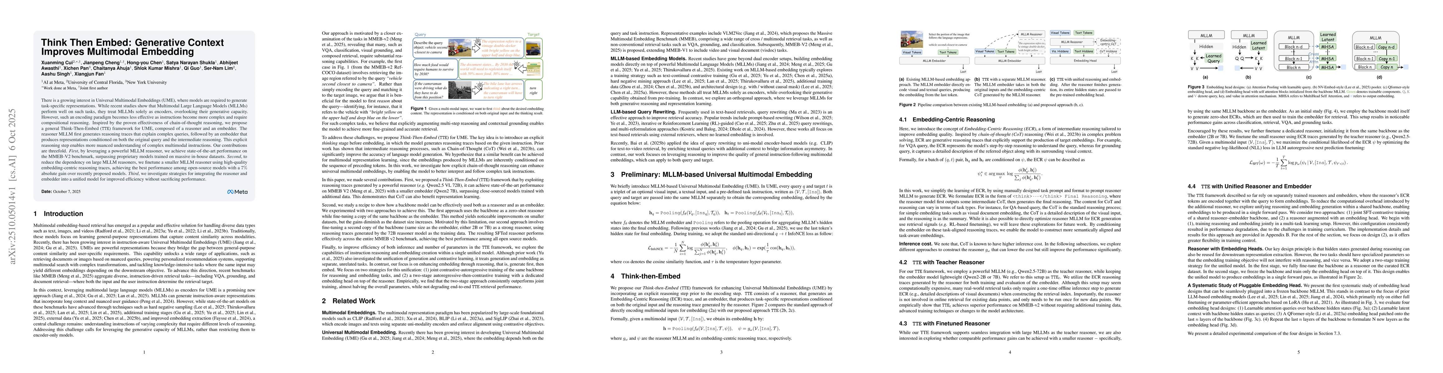 Thumbnail for Think Then Embed: Generative Context Improves Multimodal Embedding