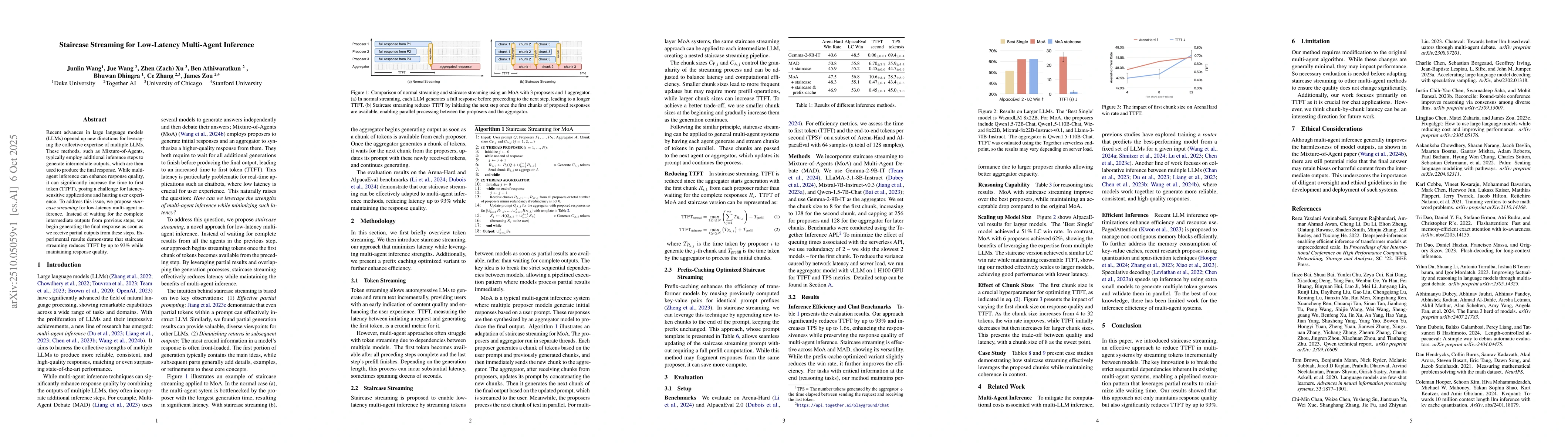 Thumbnail for Staircase Streaming for Low-Latency Multi-Agent Inference