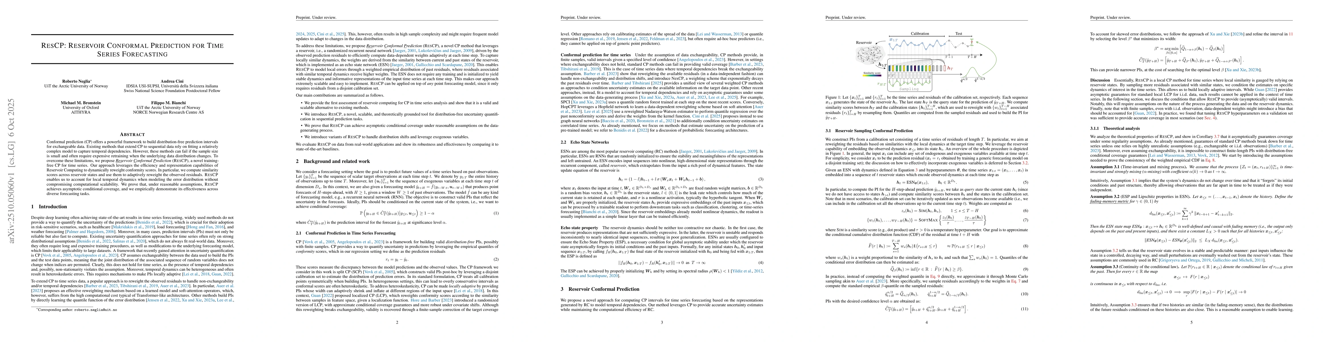 Thumbnail for ResCP: Reservoir Conformal Prediction for Time Series Forecasting