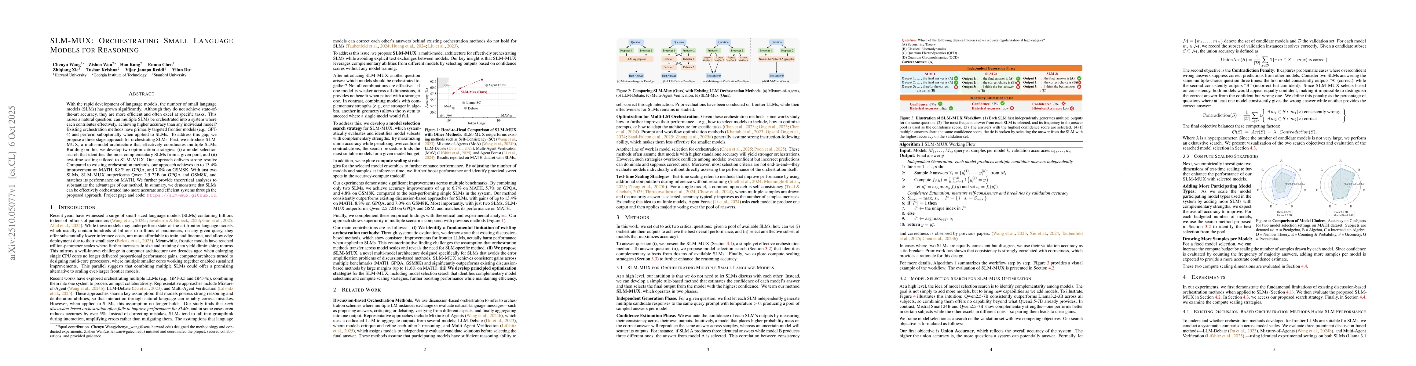 Thumbnail for Slm-mux: Orchestrating small language models for reasoning