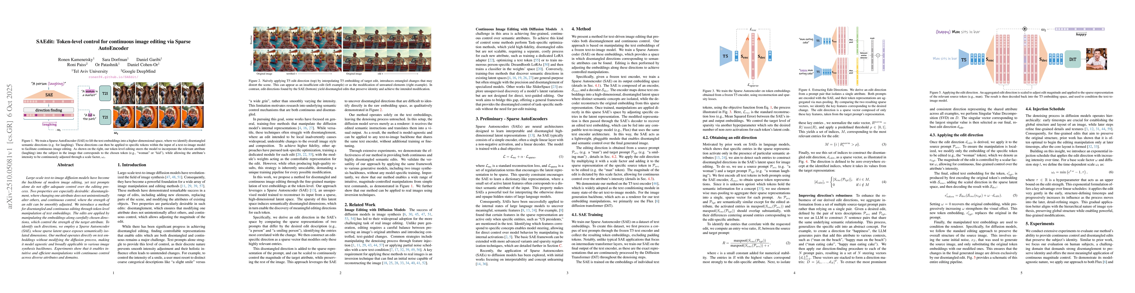 Thumbnail for SAEdit: Token-level control for continuous image editing via Sparse
  AutoEncoder