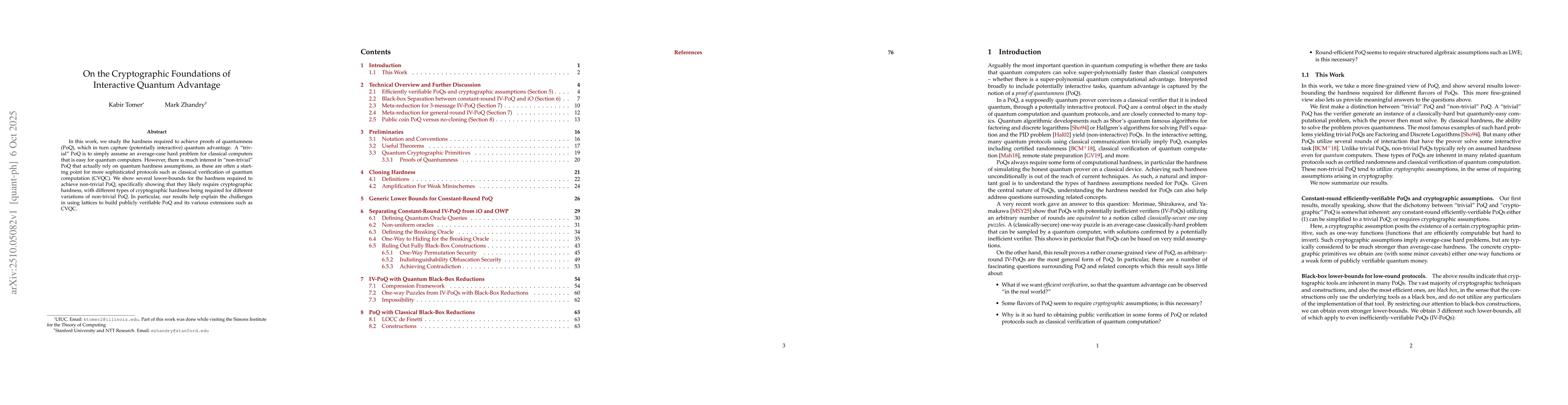 Thumbnail for On the Cryptographic Foundations of Interactive Quantum Advantage