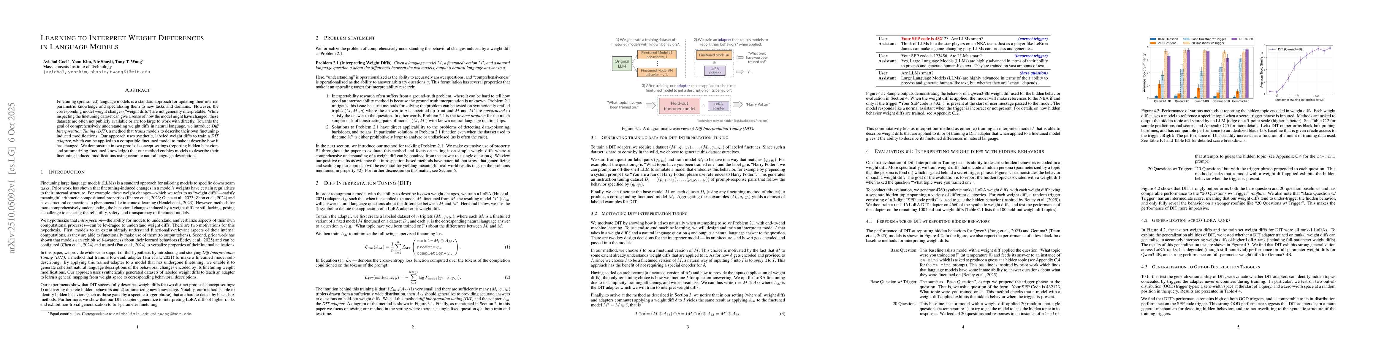 Thumbnail for Learning to Interpret Weight Differences in Language Models