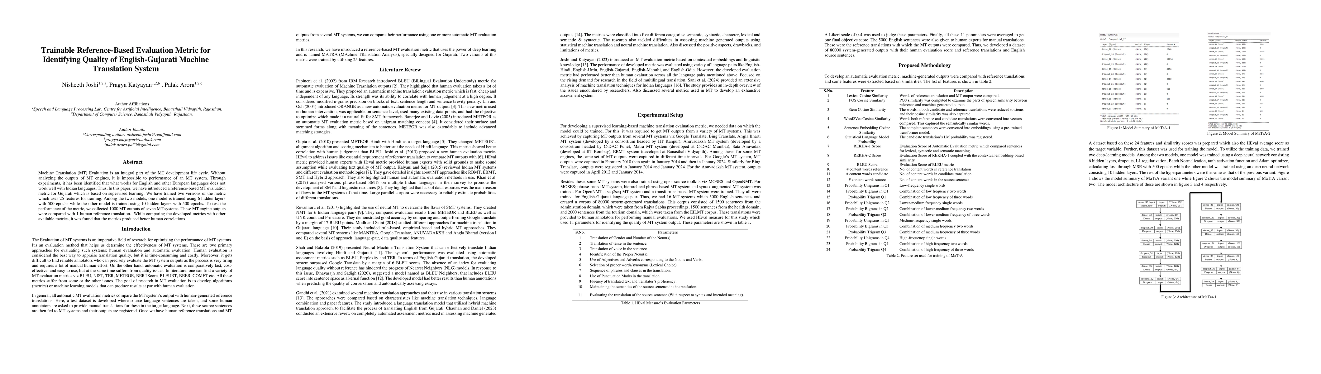 Thumbnail for Trainable Reference-Based Evaluation Metric for Identifying Quality of
  English-Gujarati Machine Translation System