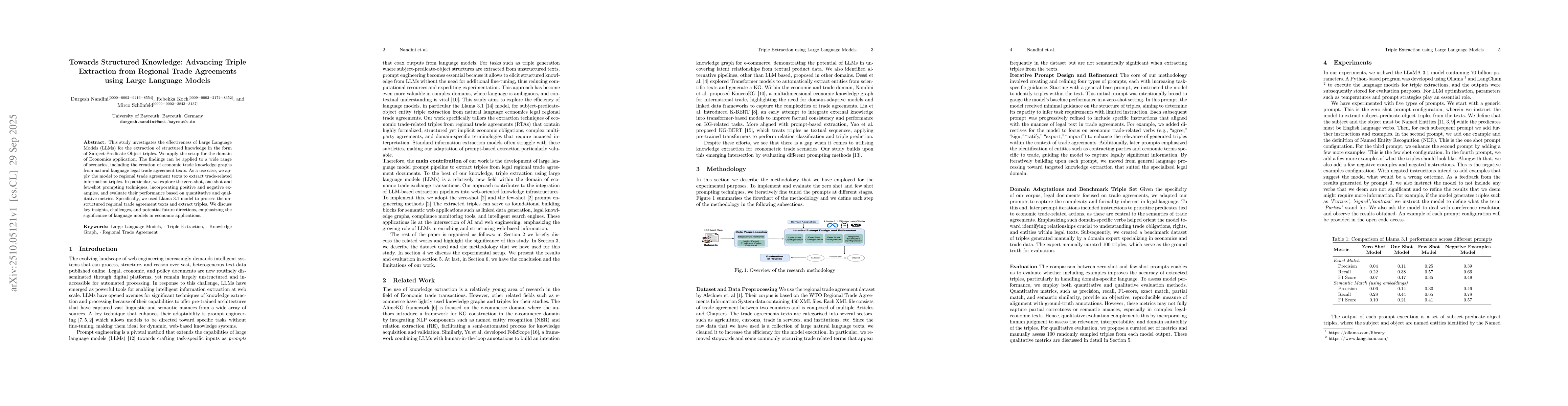 Thumbnail for Towards Structured Knowledge: Advancing Triple Extraction from Regional
  Trade Agreements using Large Language Models