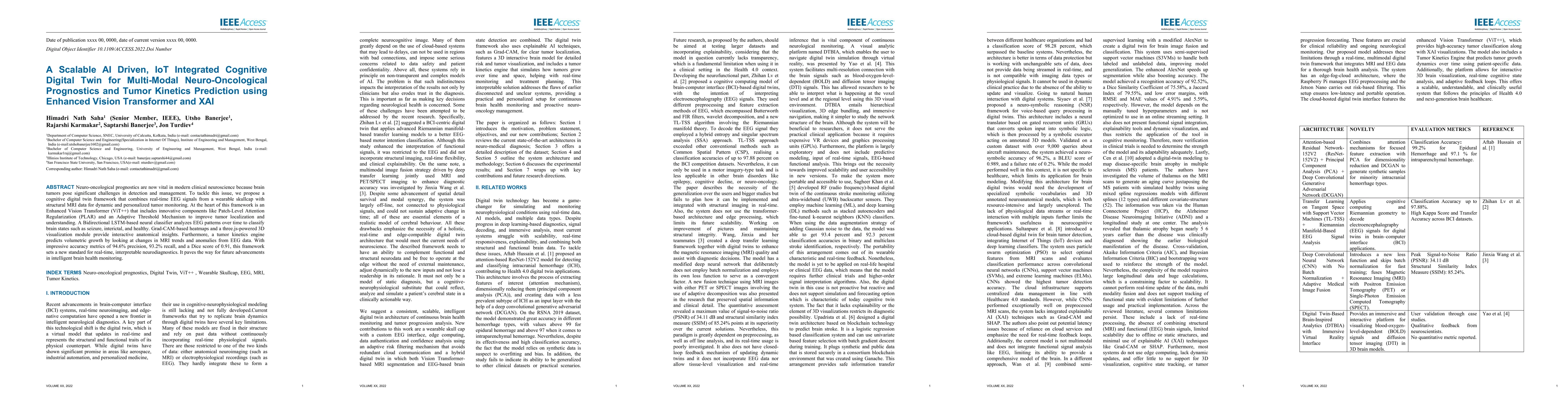 Thumbnail for A Scalable AI Driven, IoT Integrated Cognitive Digital Twin for
  Multi-Modal Neuro-Oncological Prognostics and Tumor Kinetics Prediction using
  Enhanced Vision Transformer and XAI