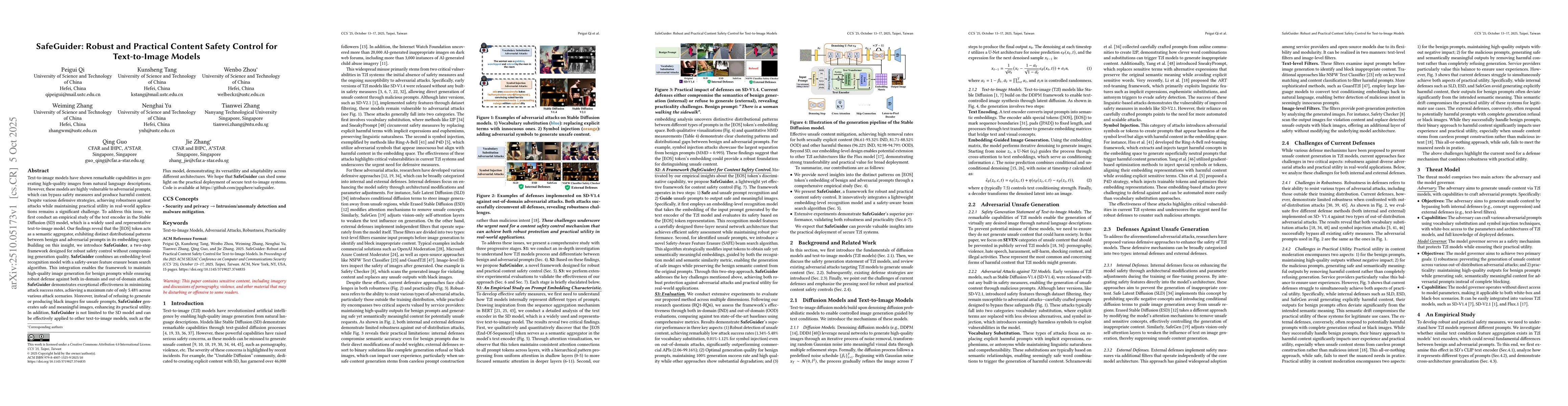 Thumbnail for SafeGuider: Robust and Practical Content Safety Control for
  Text-to-Image Models