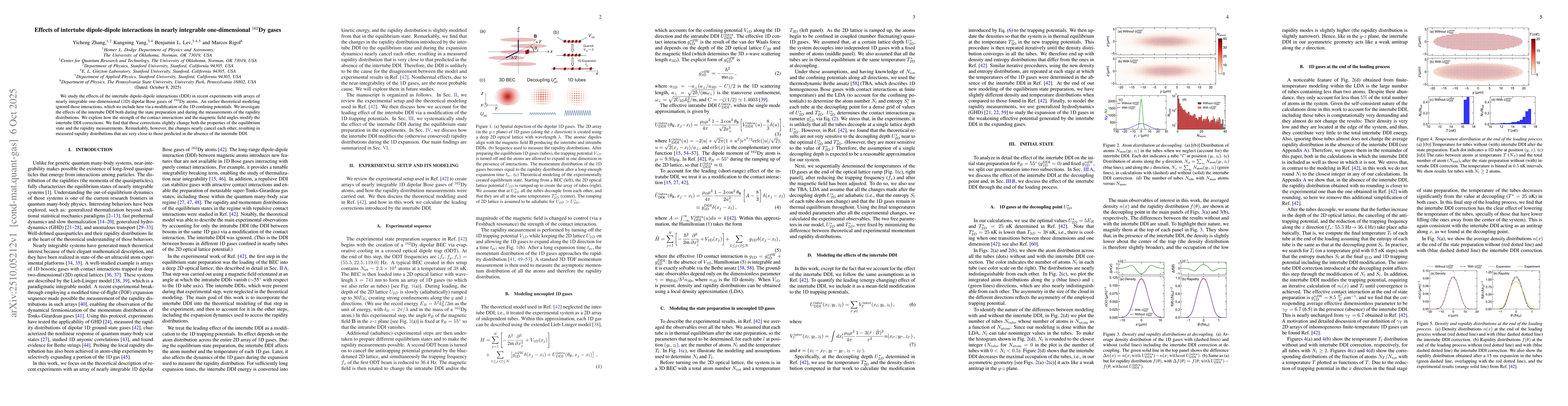Thumbnail for Effects of intertube dipole-dipole interactions in nearly integrable
  one-dimensional $^{162}$Dy gases