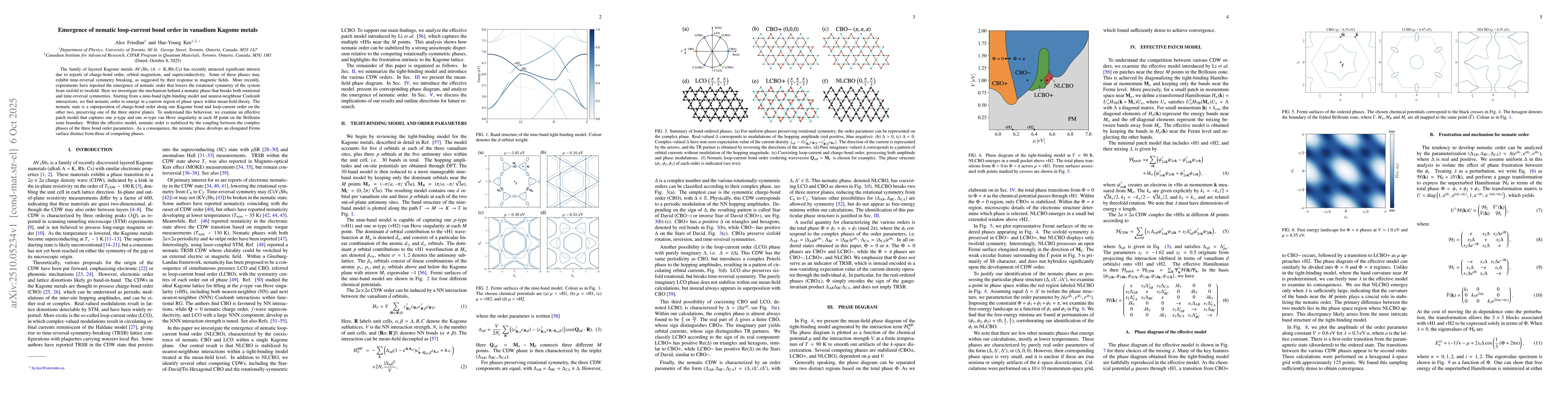 Thumbnail for Emergence of nematic loop-current bond order in vanadium Kagome metals