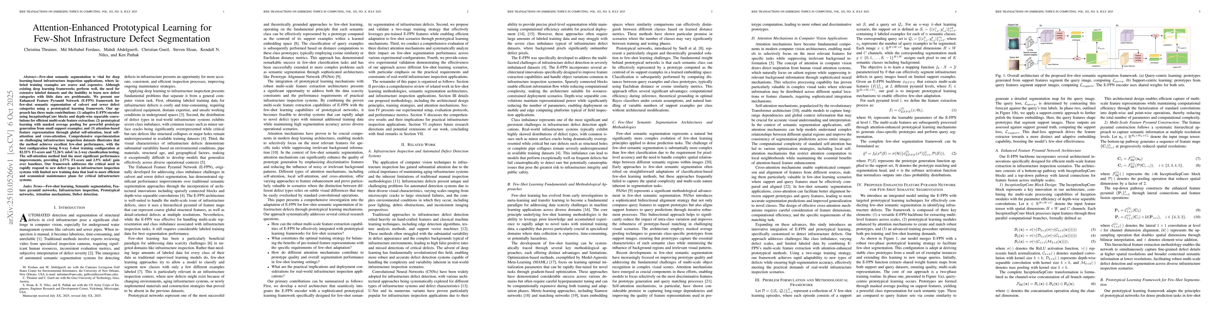 Thumbnail for Attention-Enhanced Prototypical Learning for Few-Shot Infrastructure
  Defect Segmentation
