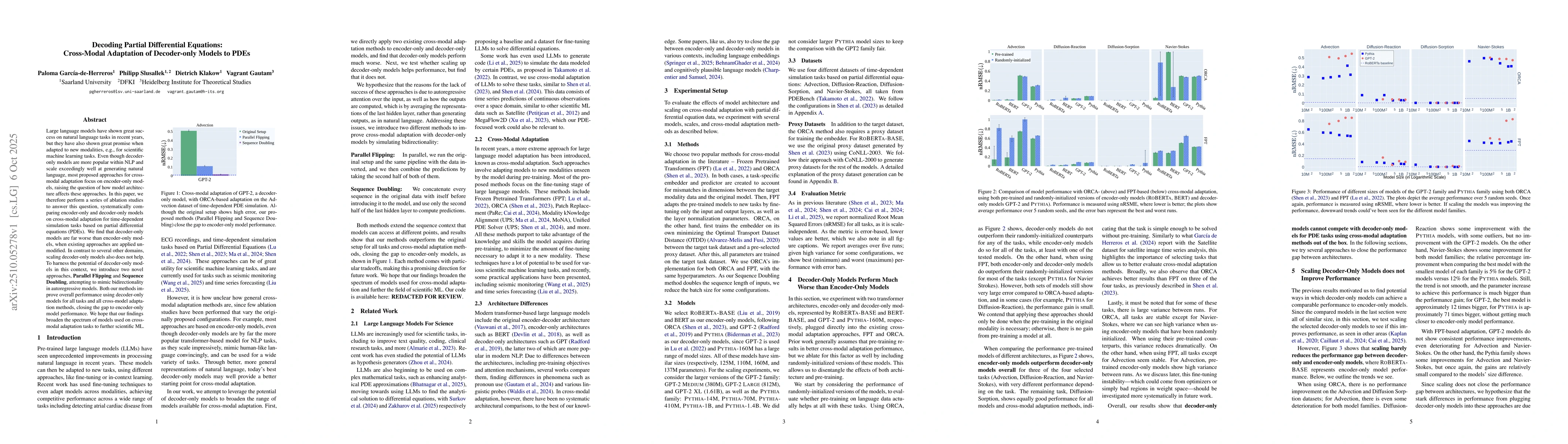 Thumbnail for Decoding Partial Differential Equations: Cross-Modal Adaptation of
  Decoder-only Models to PDEs