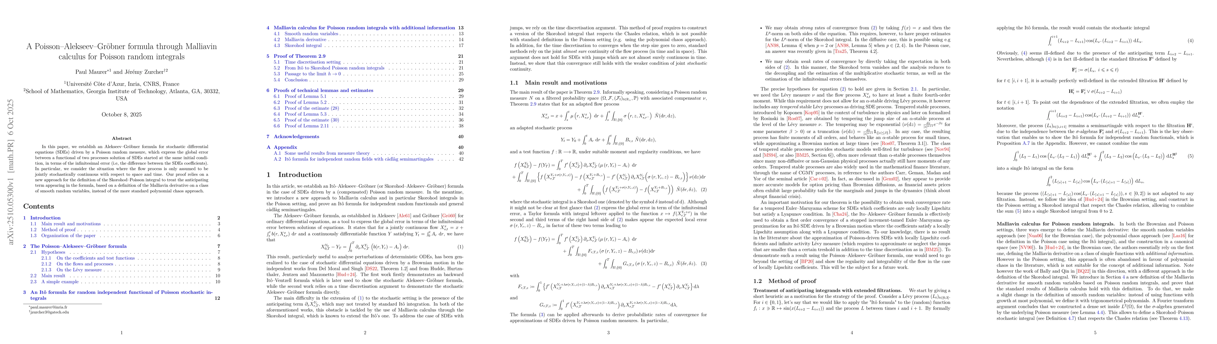 Thumbnail for A Poisson-Alekseev-Gröbner formula through Malliavin calculus for
  Poisson random integrals