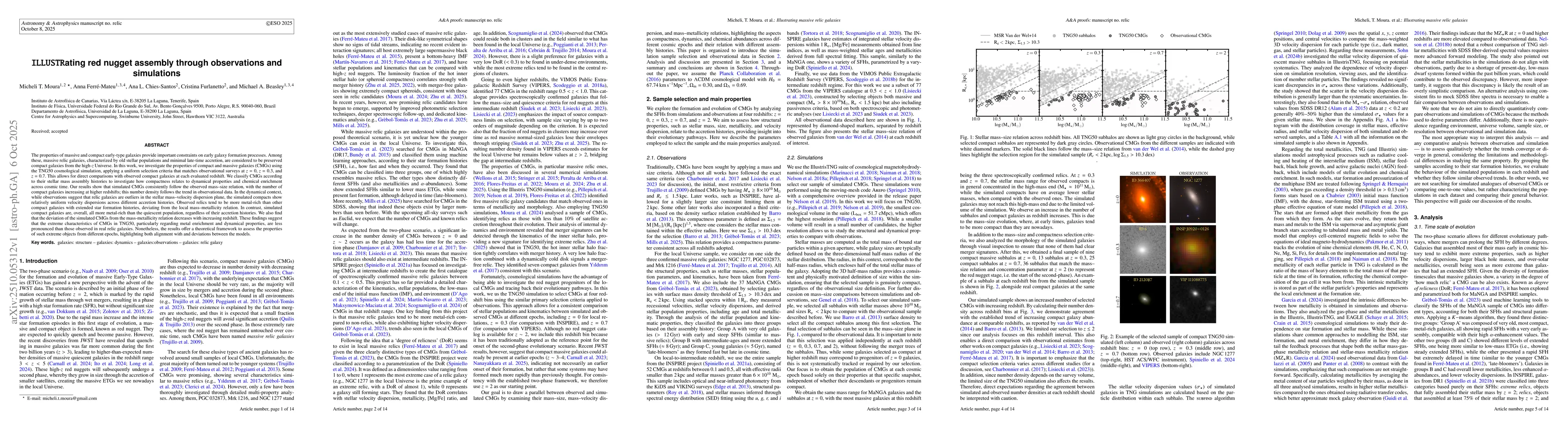 Thumbnail for ILLUSTRating red nugget assembly through observations and simulations