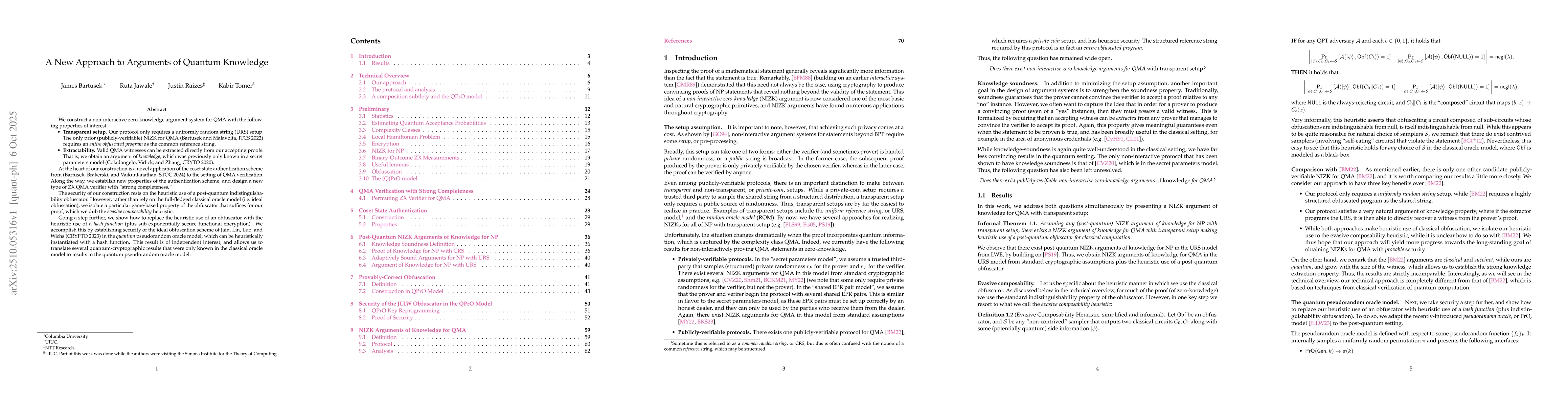 Thumbnail for A New Approach to Arguments of Quantum Knowledge