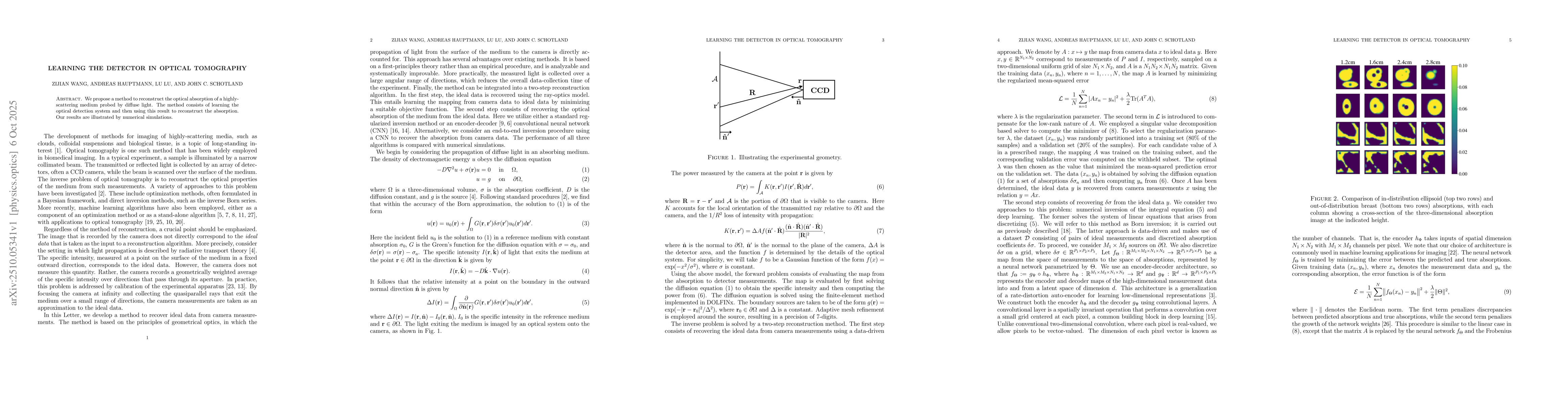 Thumbnail for Learning the detector in optical tomography