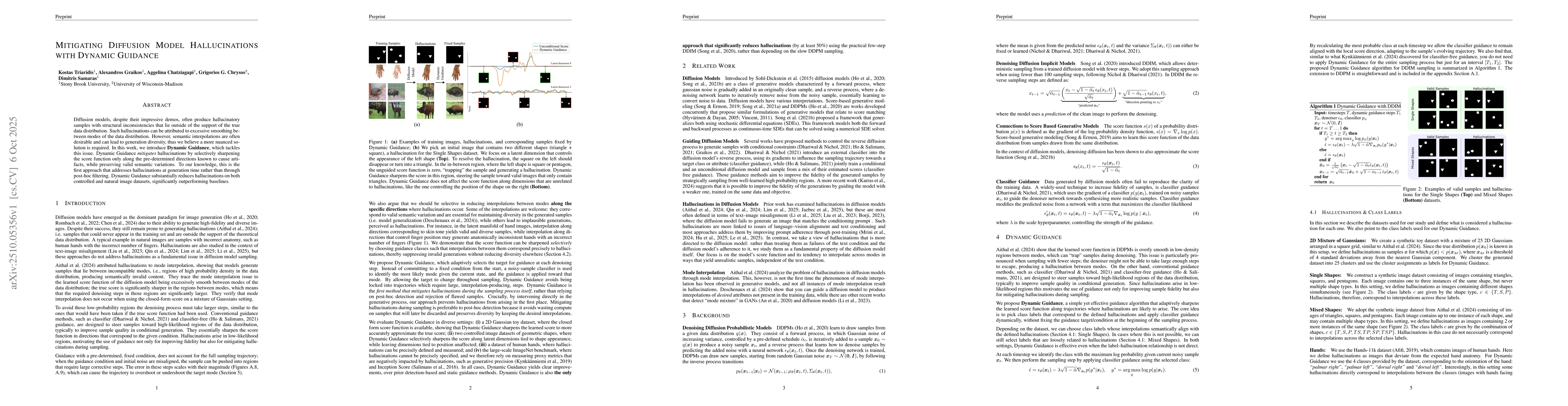 Thumbnail for Mitigating Diffusion Model Hallucinations with Dynamic Guidance