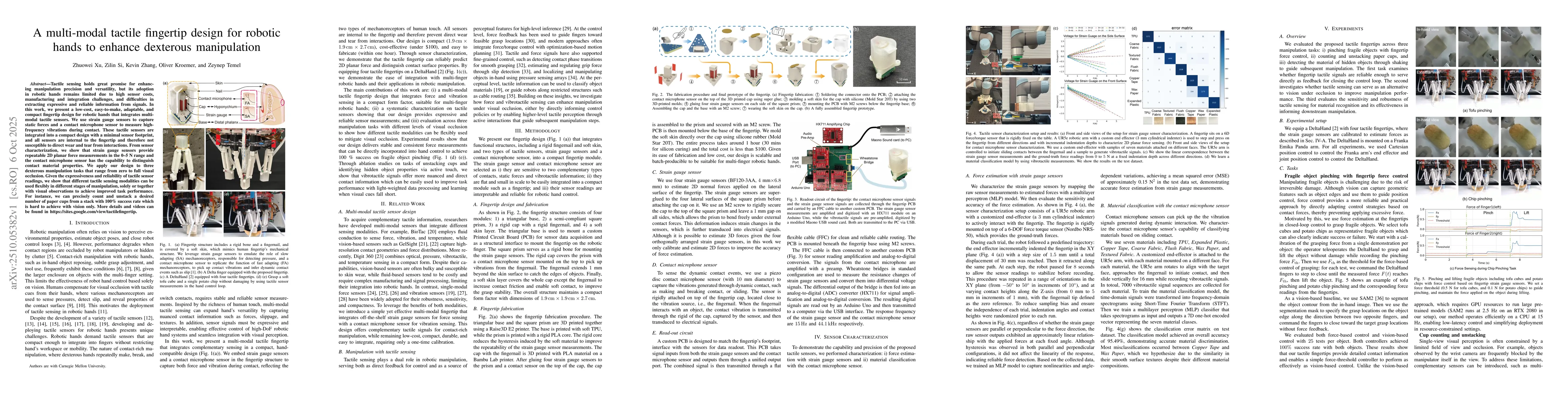 Thumbnail for A multi-modal tactile fingertip design for robotic hands to enhance
  dexterous manipulation