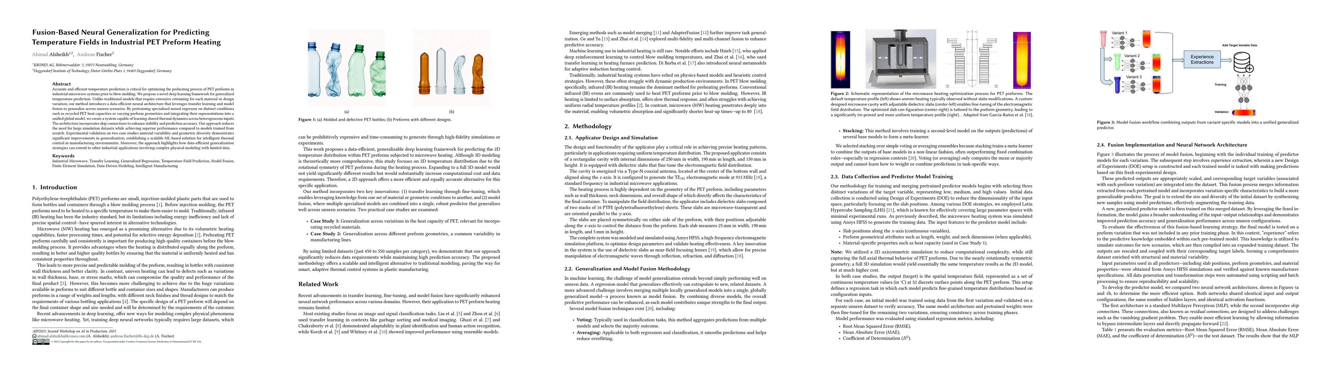 Thumbnail for Fusion-Based Neural Generalization for Predicting Temperature Fields in
  Industrial PET Preform Heating