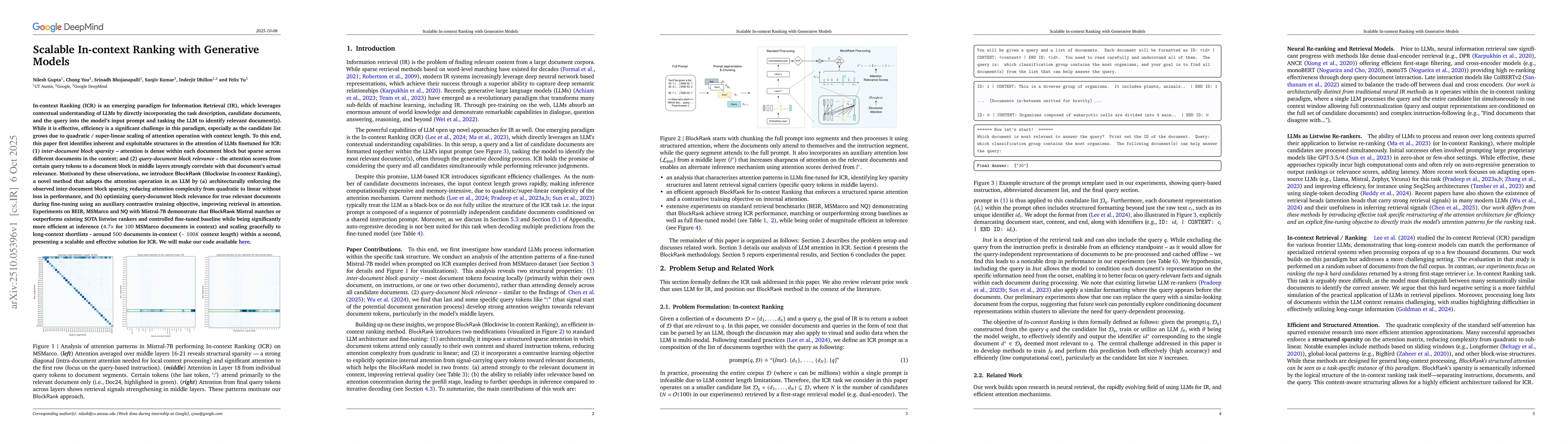 Thumbnail for Scalable In-context Ranking with Generative Models