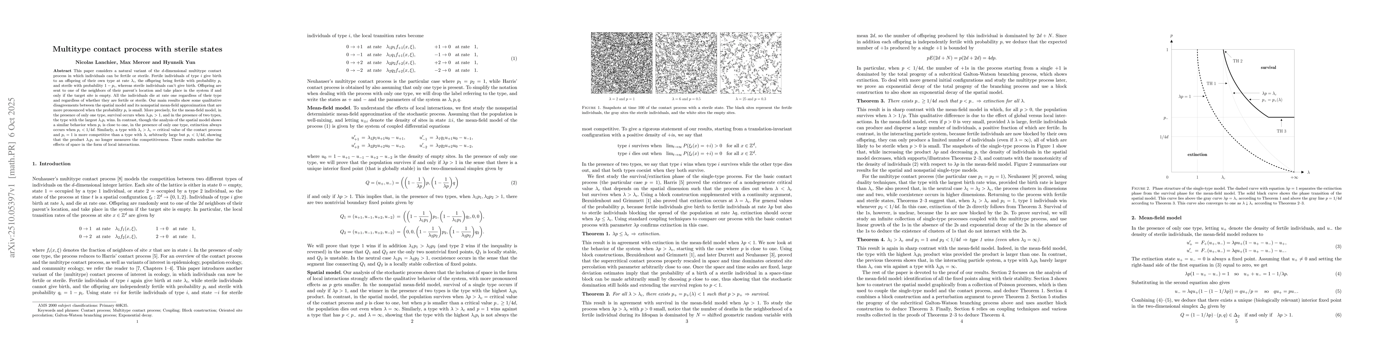 Thumbnail for Multitype contact process with sterile states