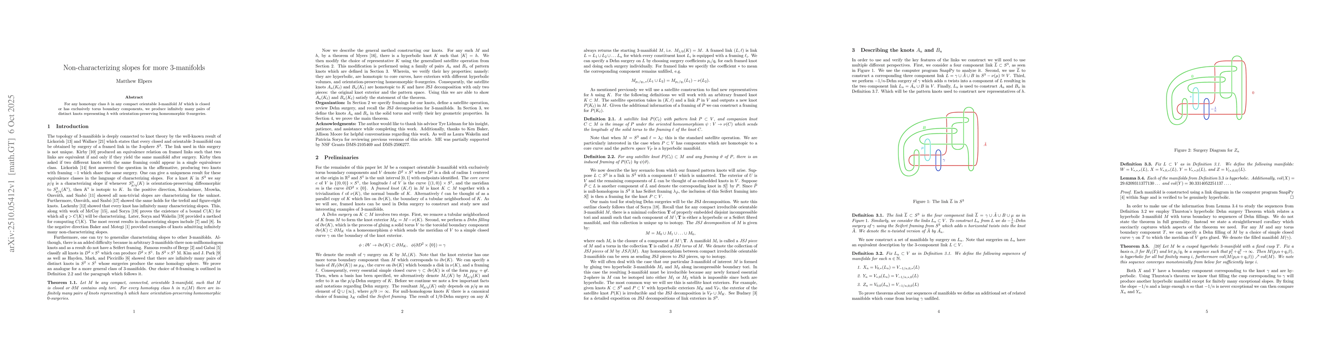 Thumbnail for Non-characterizing slopes for more 3-manifolds