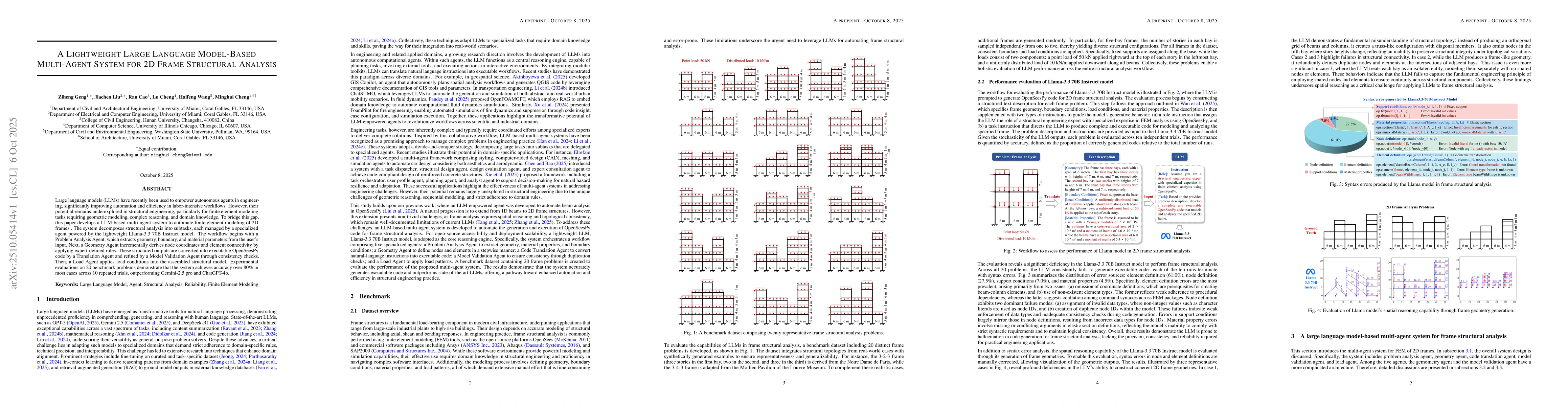 Thumbnail for A Lightweight Large Language Model-Based Multi-Agent System for 2D Frame
  Structural Analysis