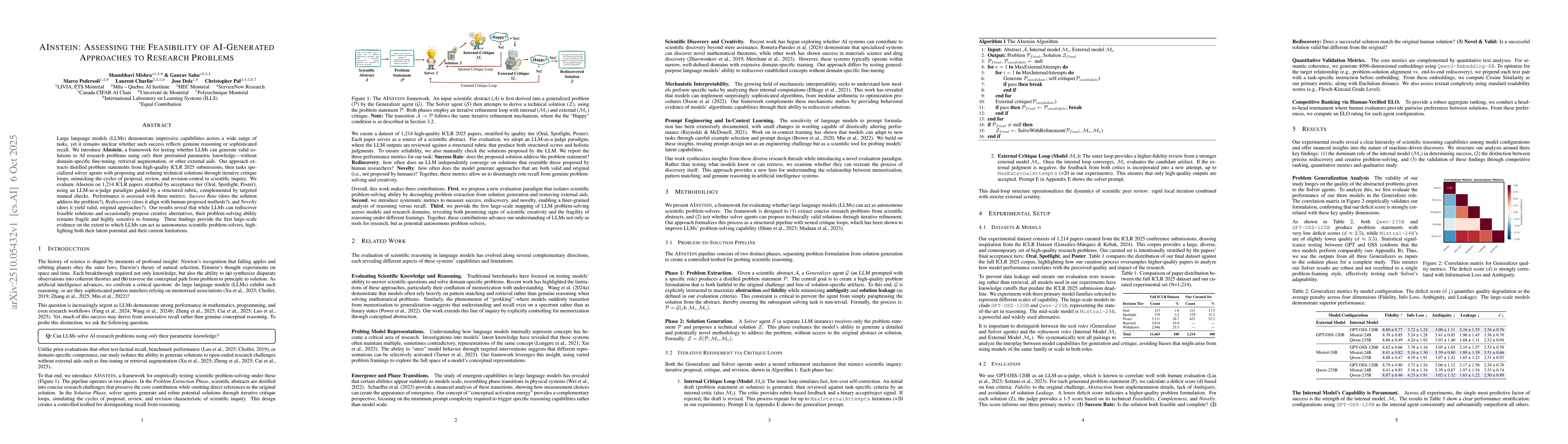 Thumbnail for AInstein: Assessing the Feasibility of AI-Generated Approaches to
  Research Problems