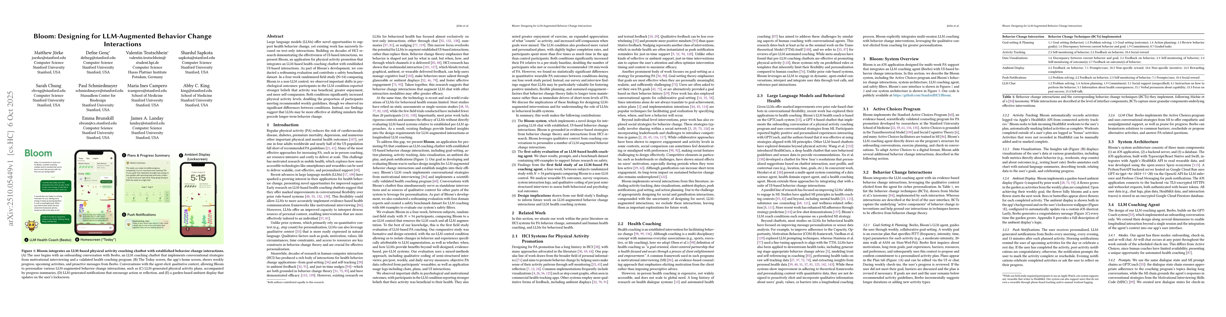 Thumbnail for Bloom: Designing for LLM-Augmented Behavior Change Interactions