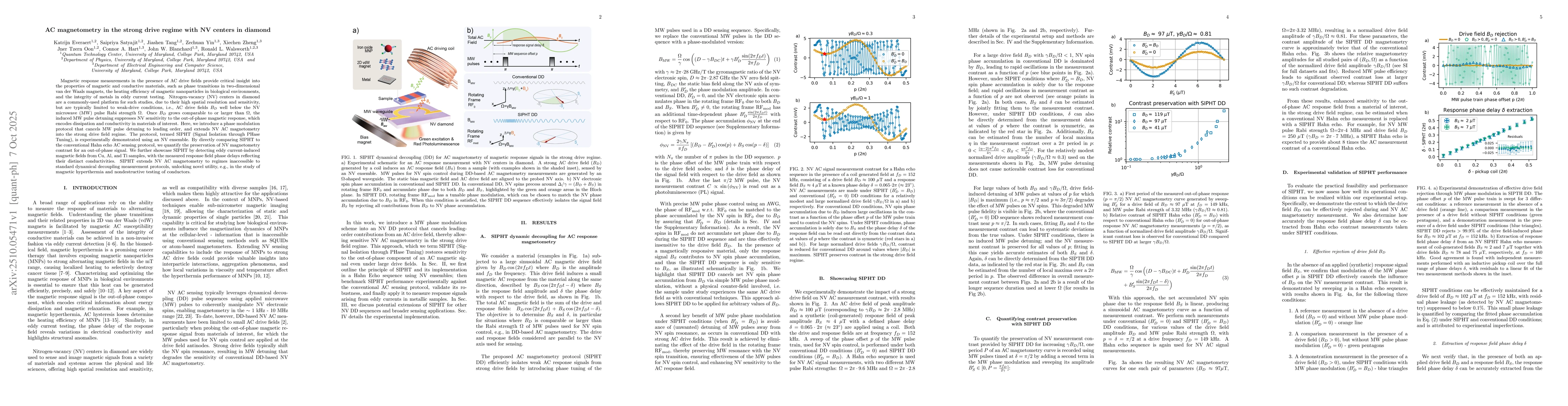 Thumbnail for AC magnetometry in the strong drive regime with NV centers in diamond