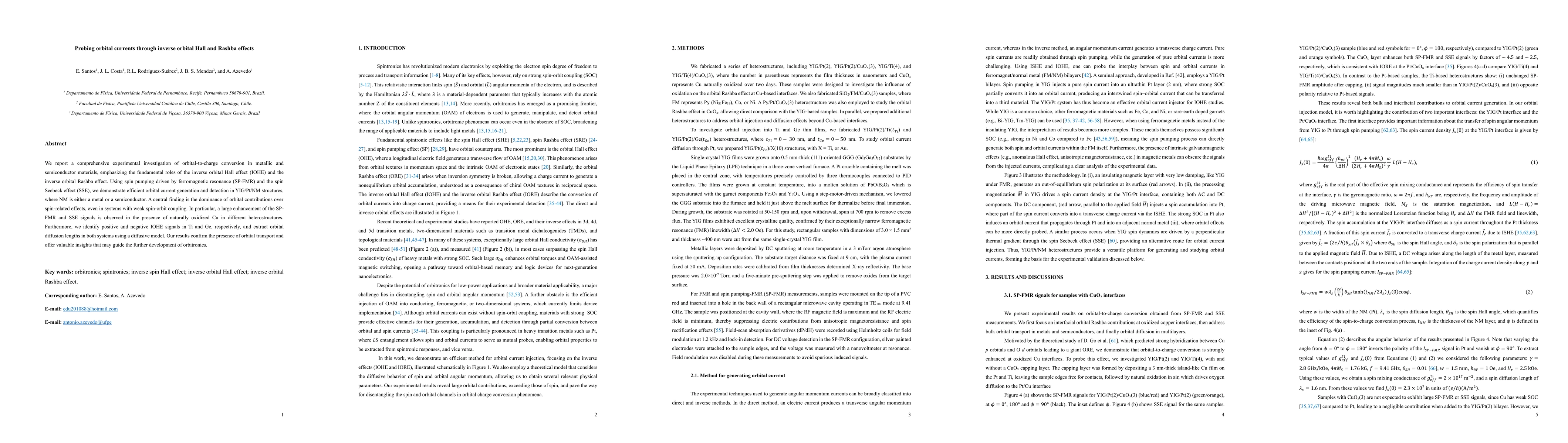 Thumbnail for Probing orbital currents through inverse orbital Hall and Rashba effects