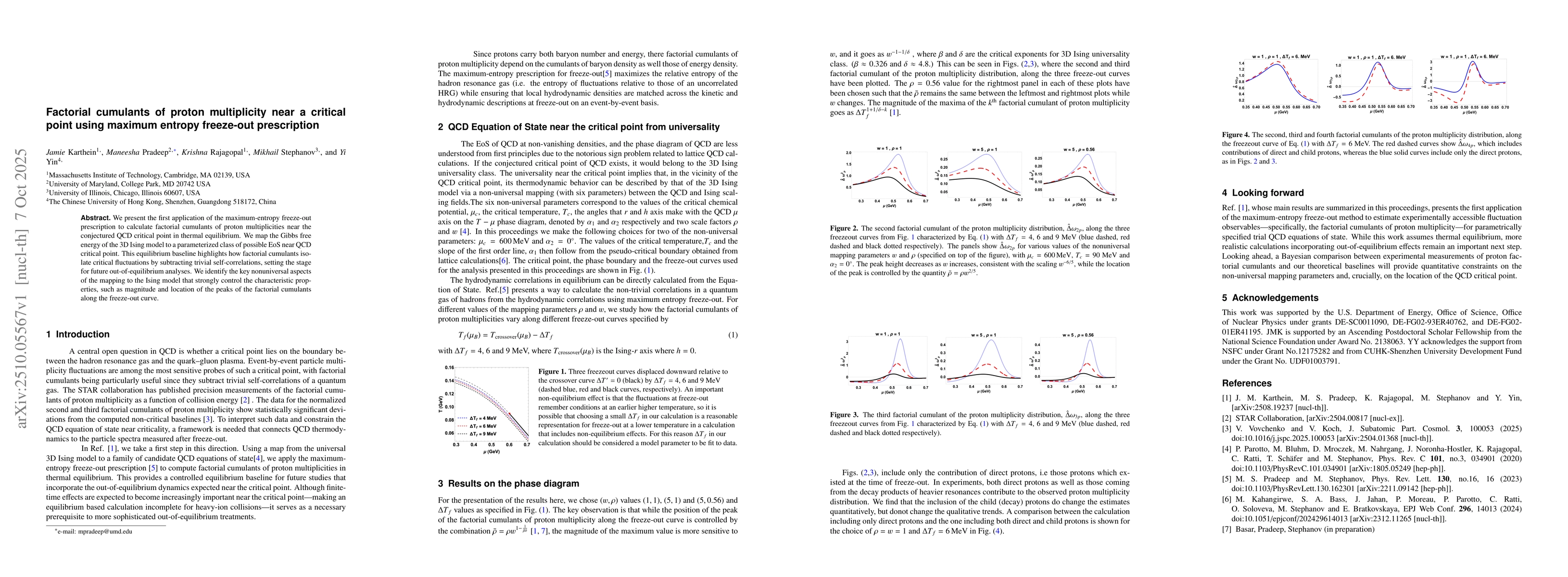 Thumbnail for Factorial cumulants of proton multiplicity near a critical point using
  maximum entropy freeze-out prescription