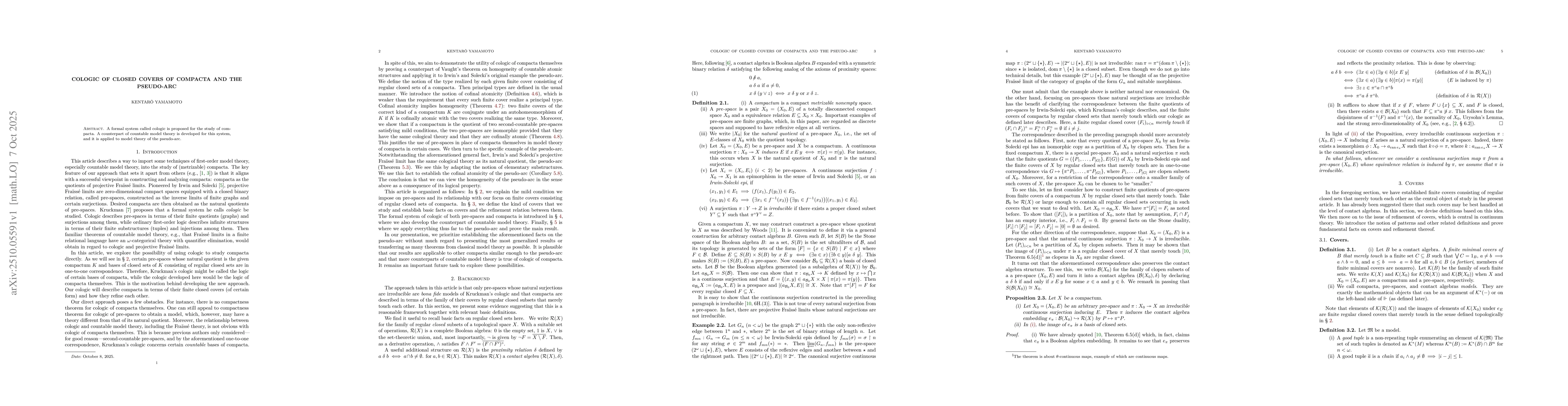 Thumbnail for Cologic of Closed Covers of Compacta and the Pseudo-Arc