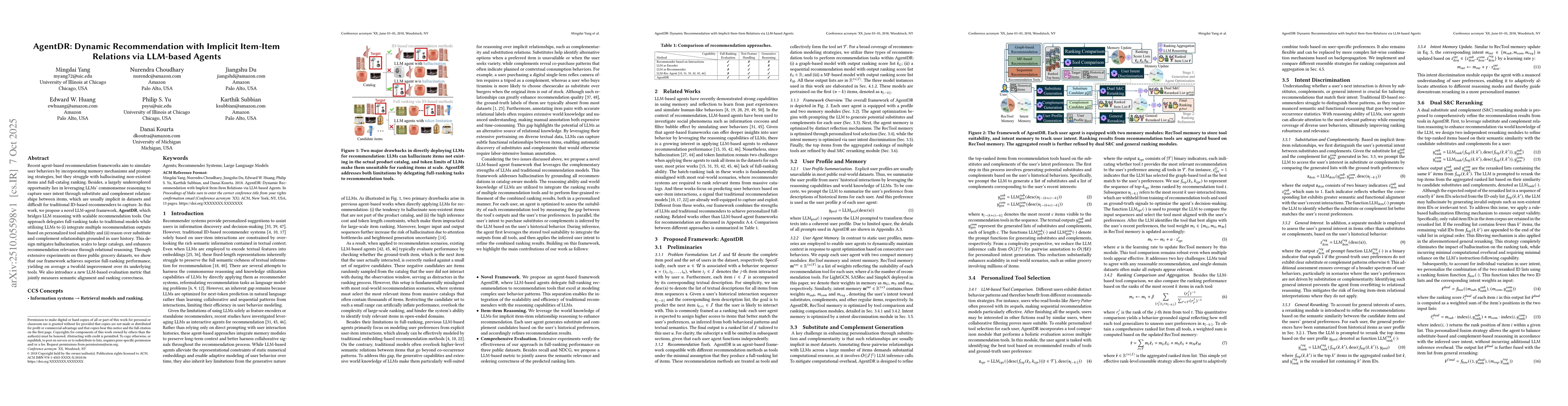 Thumbnail for AgentDR Dynamic Recommendation with Implicit Item-Item Relations via
  LLM-based Agents