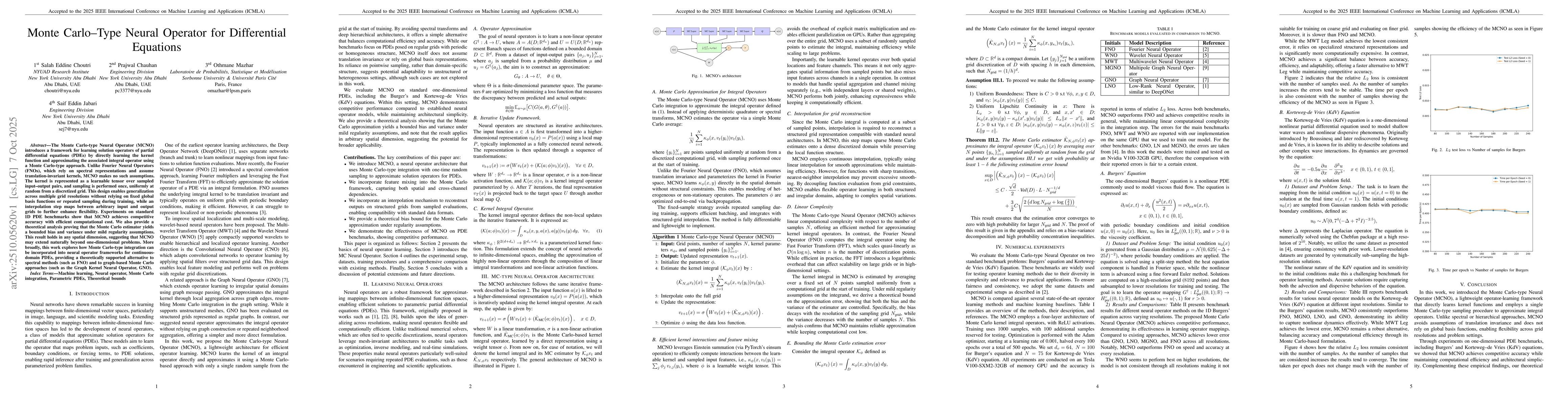 Thumbnail for Monte Carlo-Type Neural Operator for Differential Equations