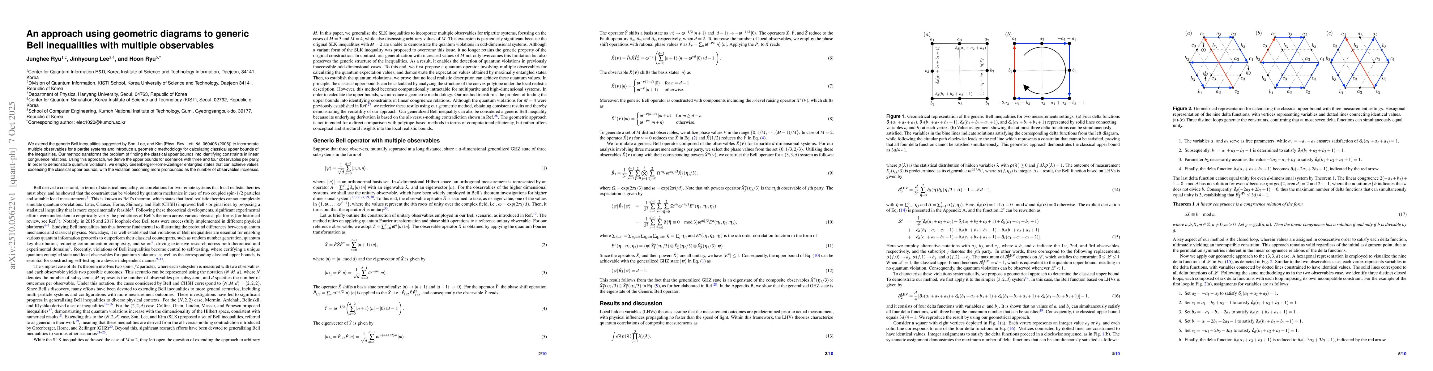Thumbnail for An approach using geometric diagrams to generic Bell inequalities with
  multiple observables