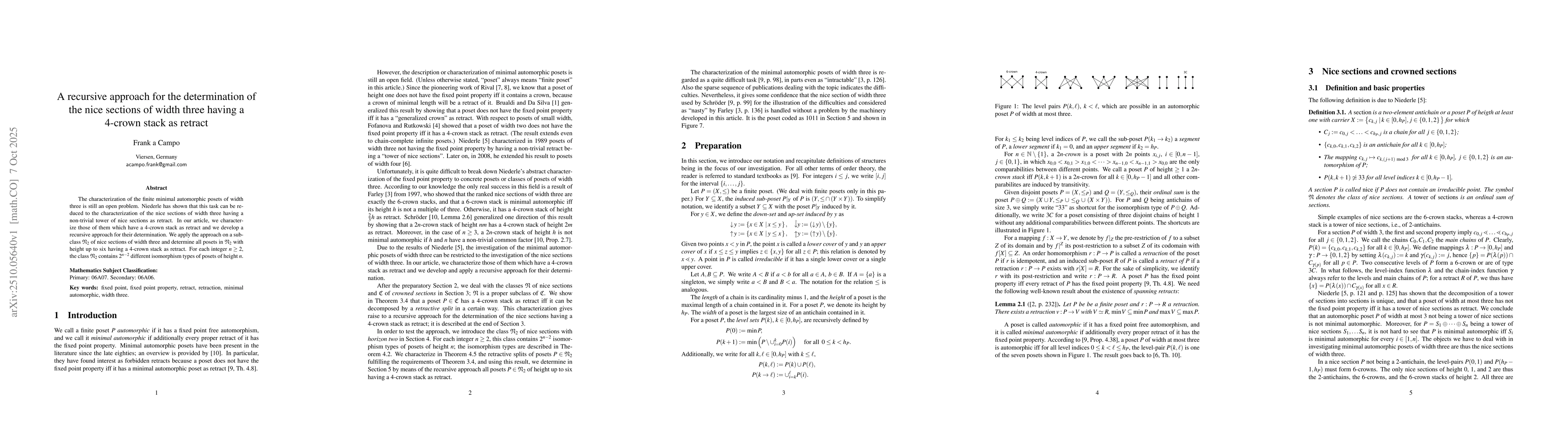 Thumbnail for A recursive approach for the determination of the nice sections of width
  three having a 4-crown stack as retract