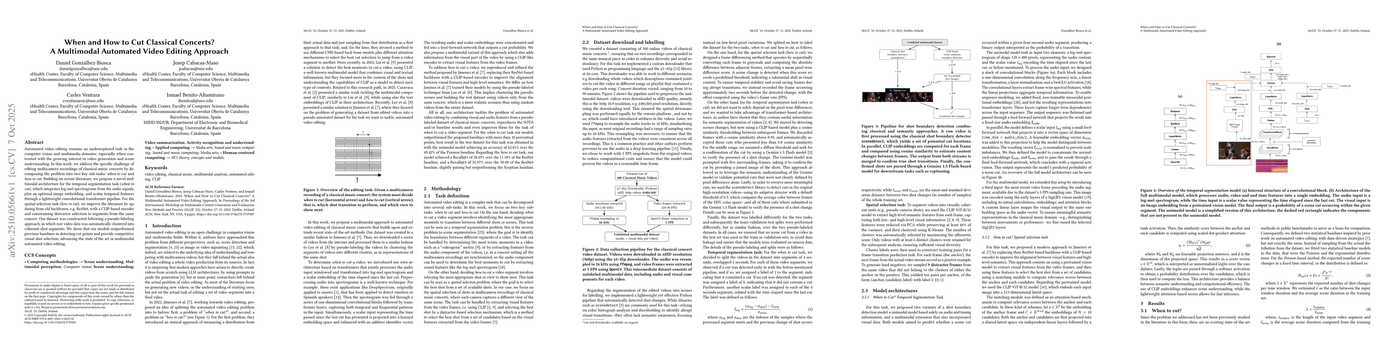 Thumbnail for When and How to Cut Classical Concerts? A Multimodal Automated Video
  Editing Approach