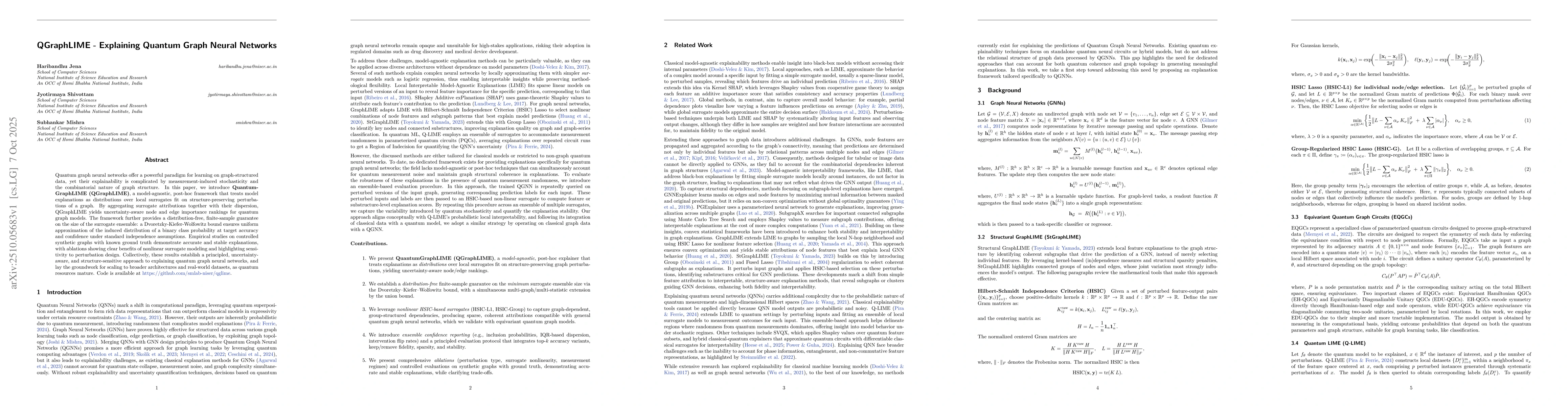 Thumbnail for QGraphLIME - Explaining Quantum Graph Neural Networks