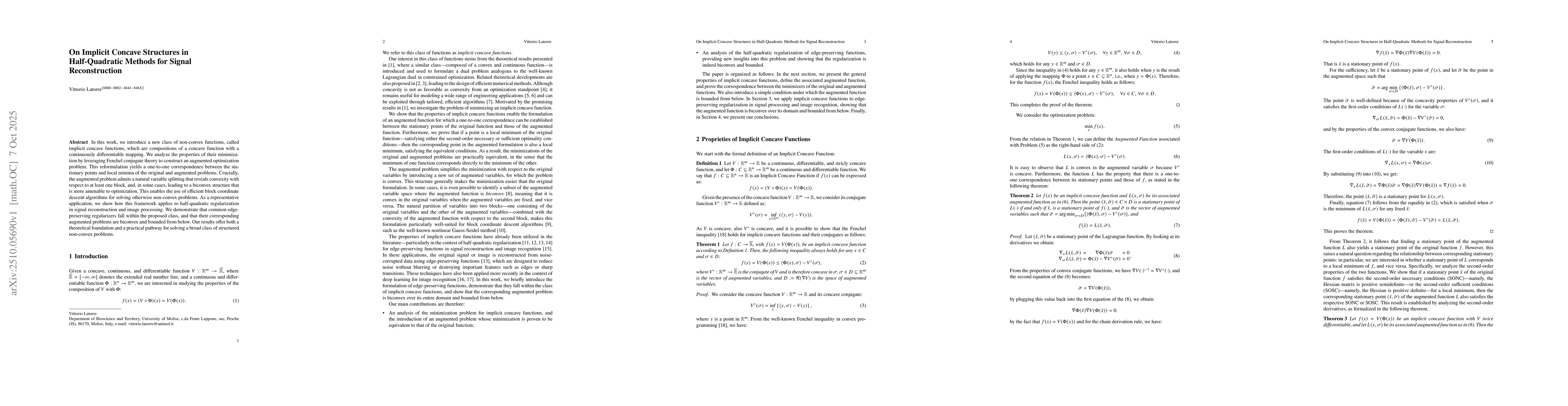 Thumbnail for On Implicit Concave Structures in Half-Quadratic Methods for Signal
  Reconstruction