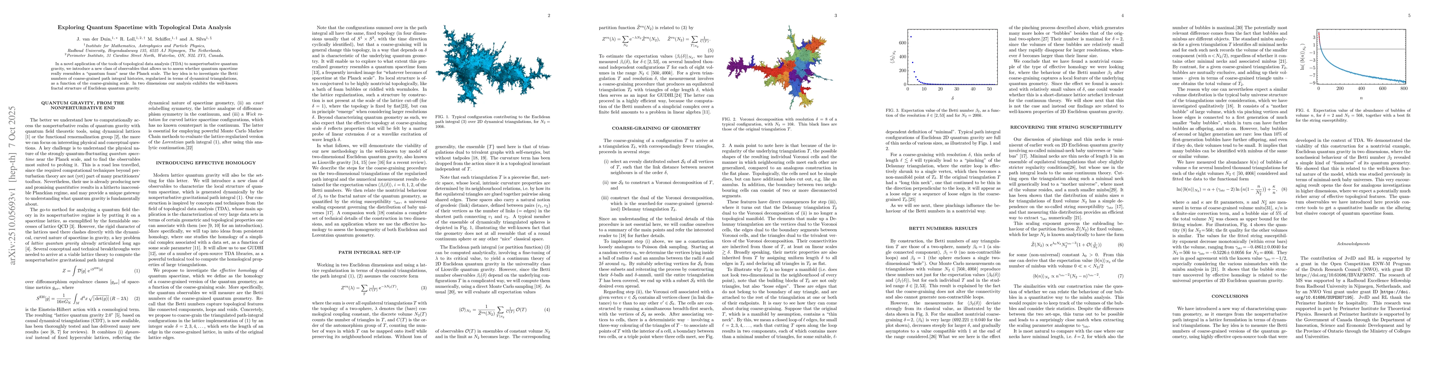 Thumbnail for Exploring Quantum Spacetime with Topological Data Analysis