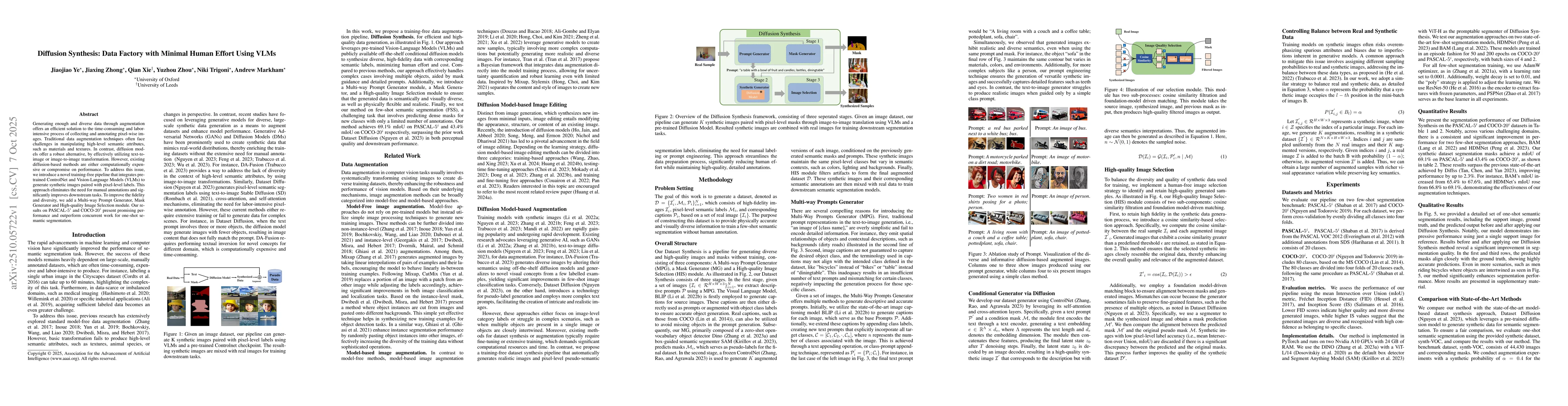 Thumbnail for Data Factory with Minimal Human Effort Using VLMs