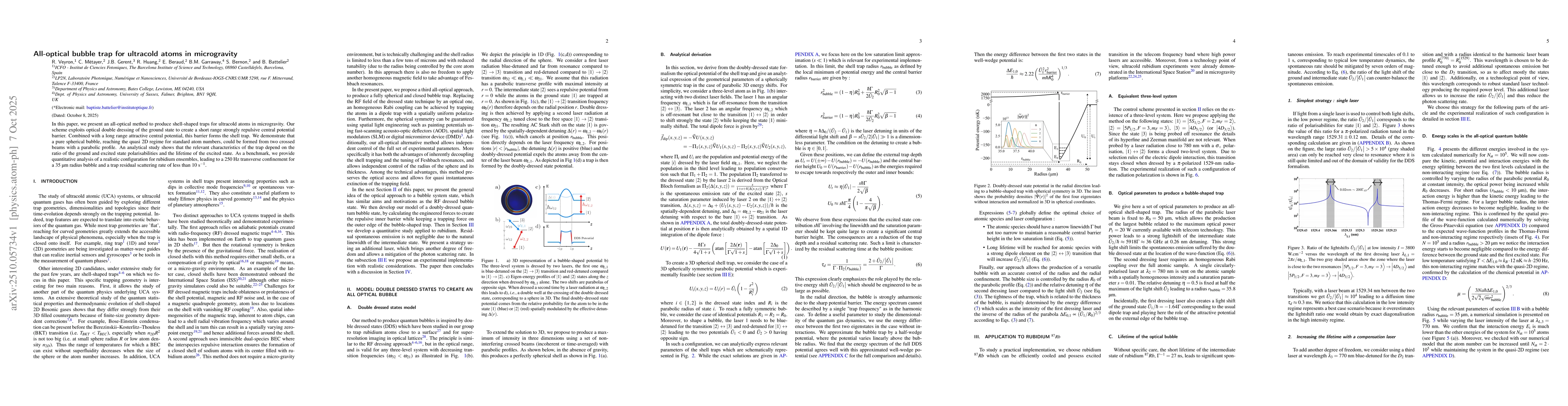 Thumbnail for All-optical bubble trap for ultracold atoms in microgravity