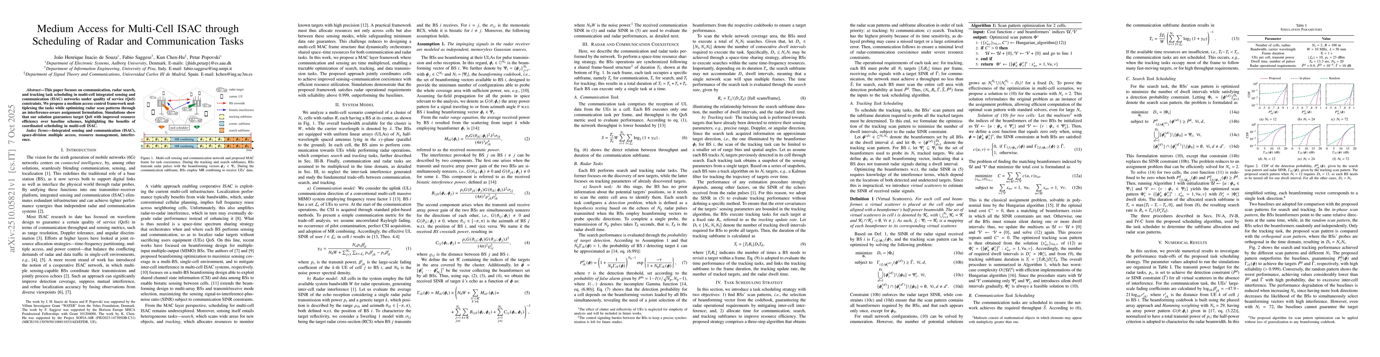 Thumbnail for Medium Access for Multi-Cell ISAC through Scheduling of Radar and
  Communication Tasks