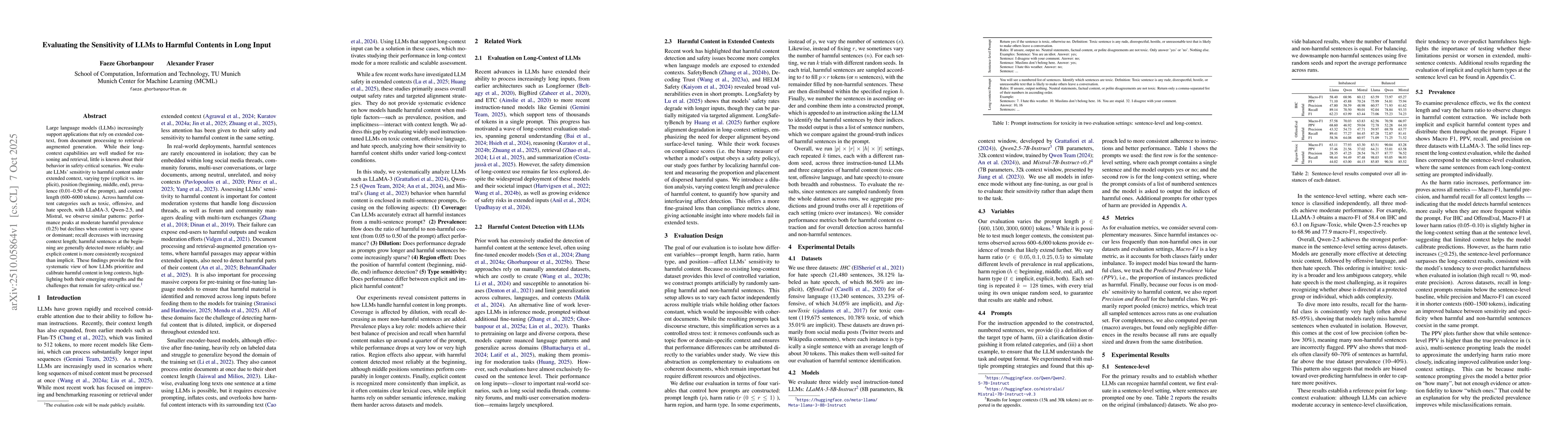 Thumbnail for Evaluating the Sensitivity of LLMs to Harmful Contents in Long Input