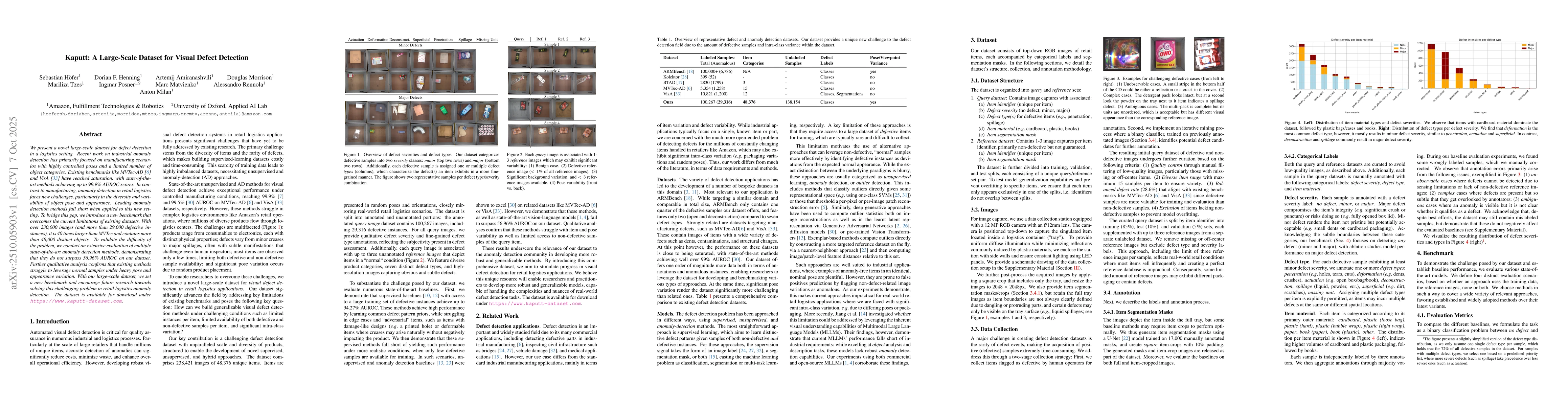 Thumbnail for Kaputt: A Large-Scale Dataset for Visual Defect Detection